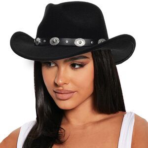 2376 Western Outback Felt Cowboy Hat For Women Cowgirls Fedora Gus Hat Rodeo